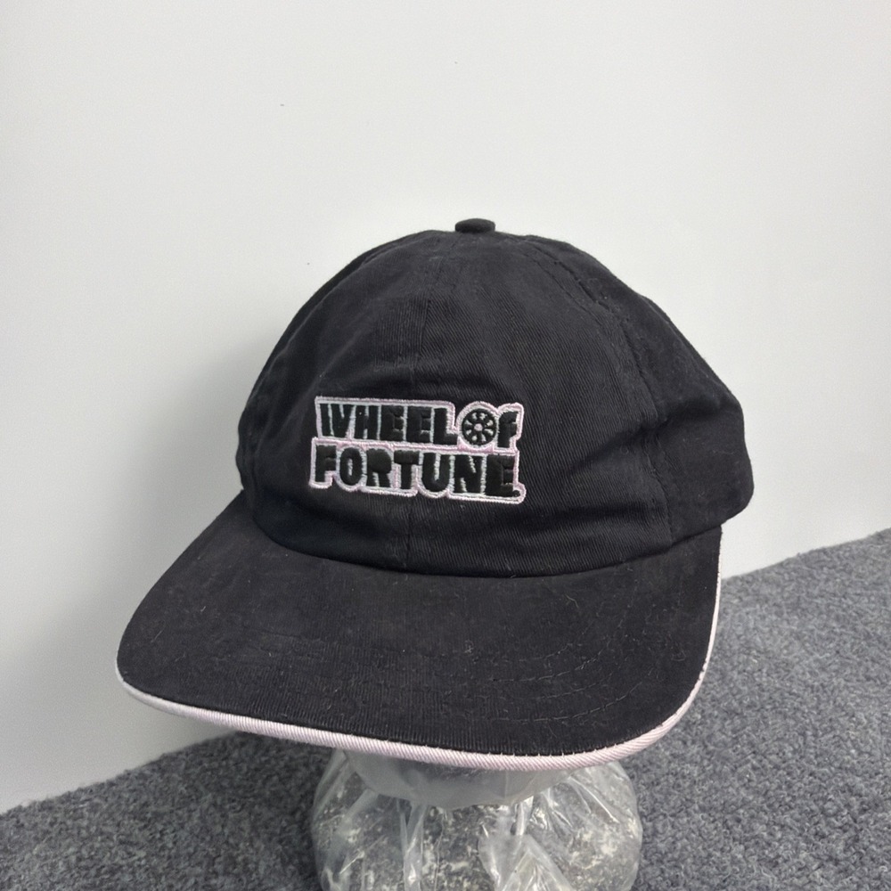 Vintage Wheel of Fortune Hat Cap Snap Back Black Game‎ Show Made in USA